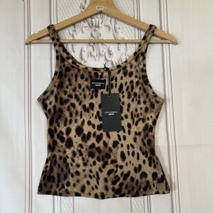 Skims sold n/a sold  Cotton Rib Cropped Tank Top Leopard Sz n/a